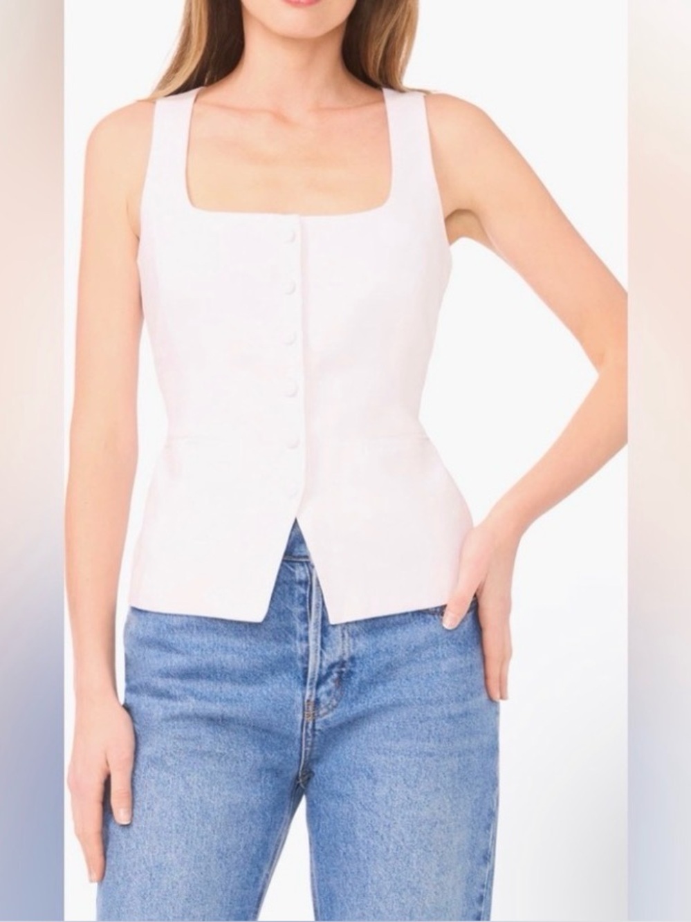 Parker Pale Pink Sleeveless Vest